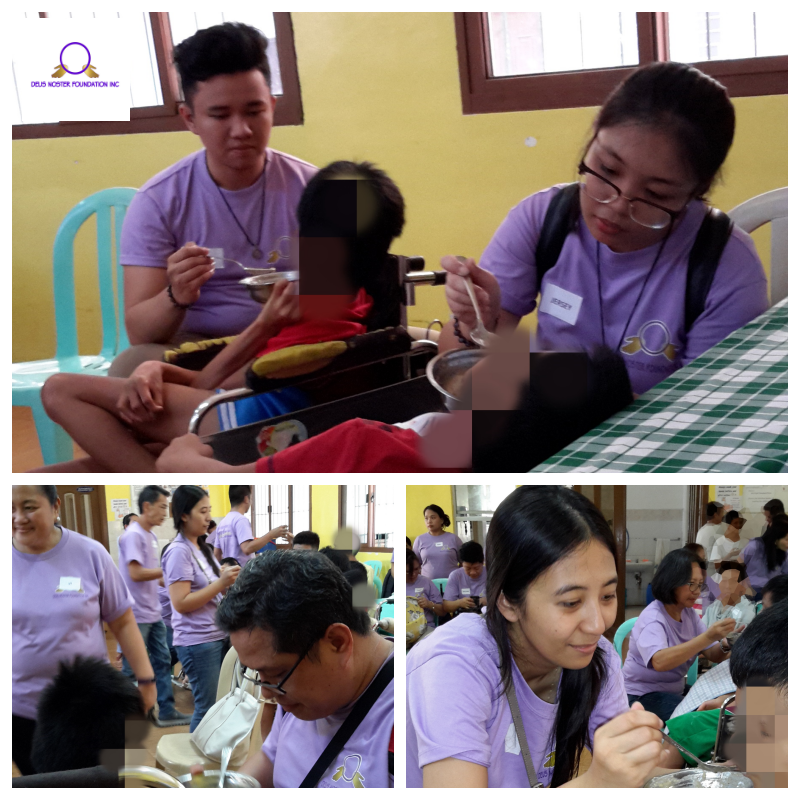 DNFI Volunteers Serving Cottolengo Boys During The Meal